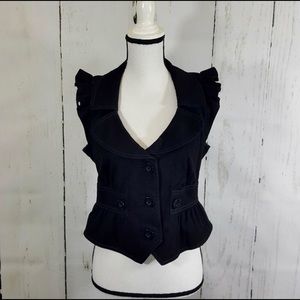 ANTHROPOLOGIE | Cute Ruffle & Bow Vest